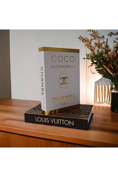NARİBA Coco & Lv 2-Piece Decorative Book Box Set