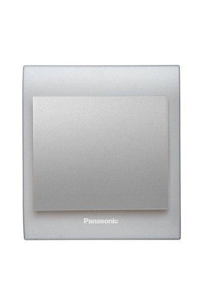 PANASONIC Viko Thea Blu Tekli Anahtar Çerçeve Chrome Matt+beyaz, Kapak Metalik Beyaz