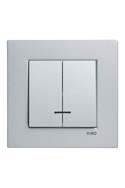 VİKO Viko Artline Novella Gümüş Işıklı Komütatör ÇERÇEVELİ