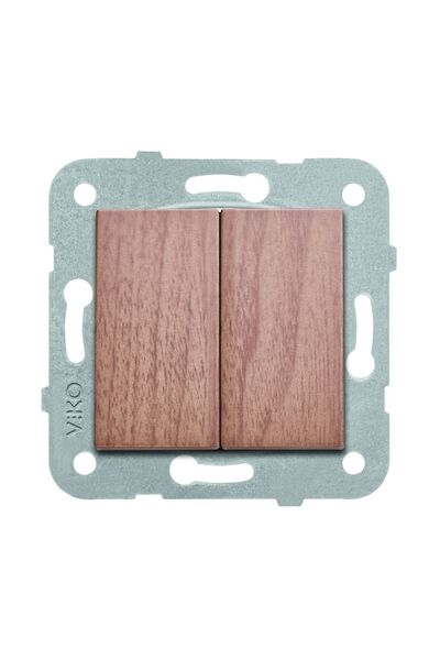 VİKO Artline Novella Ceviz Ikili Anahtar Komütatör Çerçevesiz 92615102