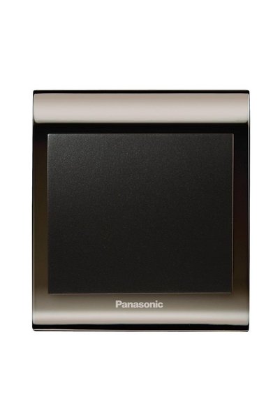 PANASONIC Tekli Anahtar Çerçeve Una+füme, Kapak Siyah