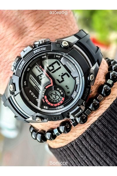 Jaga Chrono Waterproof Analog and Digital Men's Wristwatch with Stopwatch