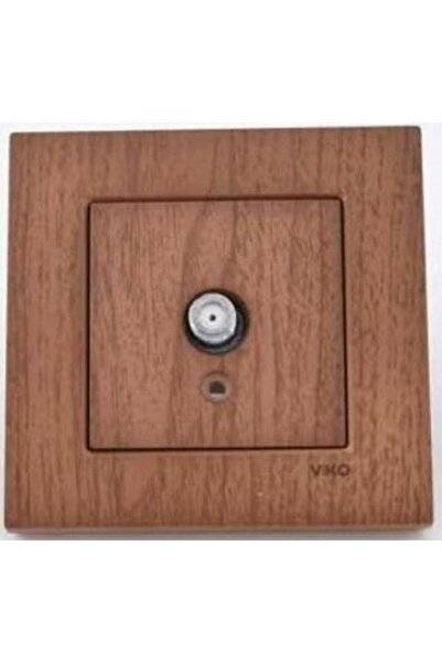 VİKO Viko Artline Novella Ceviz Uydu Prizi F Konnektörlü Sonlu ÇERÇEVELİ