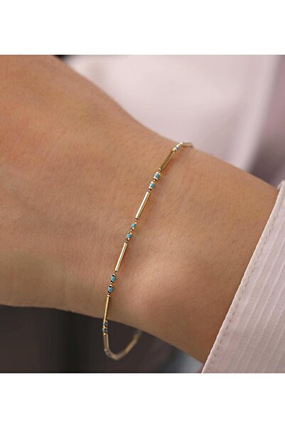 Elis Kuyumculuk Renkli Mineli Çubuk Bileklik