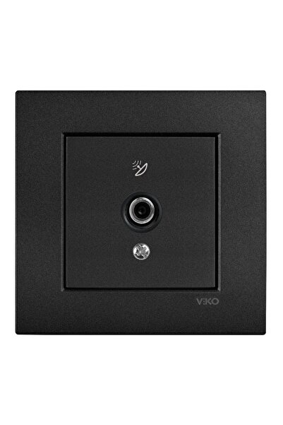 VİKO Viko Artline Novella Siyah Uydu Prizi F Konnektörlü Sonlu ÇERÇEVELİ