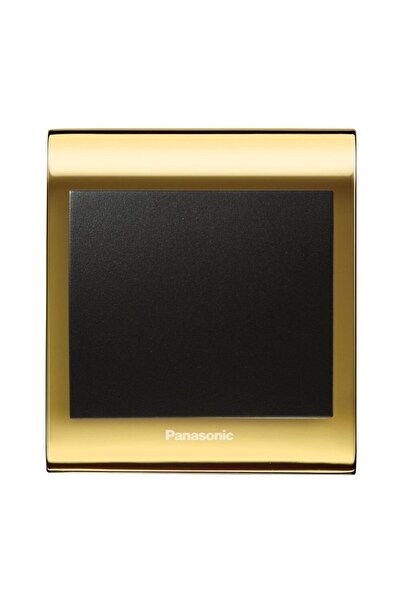 PANASONIC Viko Thea Blu Tekli Anahtar Çerçeve Gold+dore, Kapak Siyah