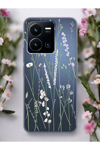 Spoyi Vivo Y22s Pole Tasarımlı Şeffaf Telefon Kılıfı