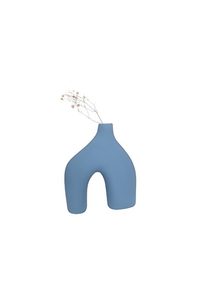 Livava Μπλε Κεραμικό Βάζο - 20Χ17