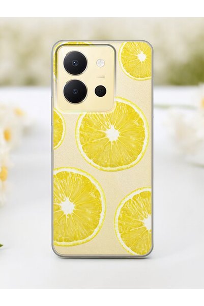 Spoyi Clear Phone Case for Vivo Y36 Lemon Design
