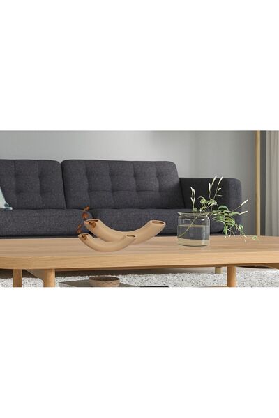 Livava Екру керамична ваза с рог - 29X9