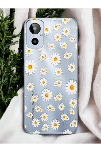 Spoyi GM 23 SE Full Papatya Tasarımlı Şeffaf Telefon Kılıfı