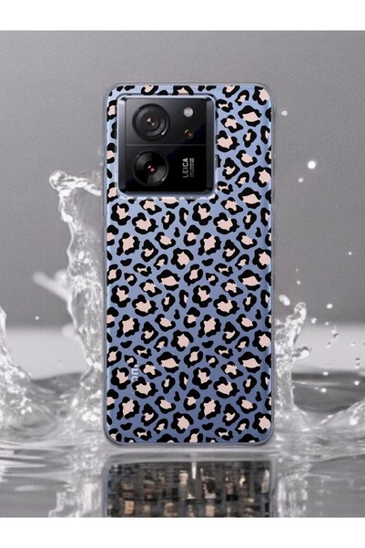 Spoyi Xiaomi Mi 13t Pro Leopard Design Transparent Phone Case