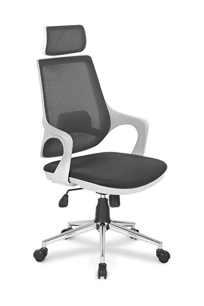 OFİSEL Ofisel Sugar Premium Başlıklı Çalışma Sandalyesi Beyaz Kasa