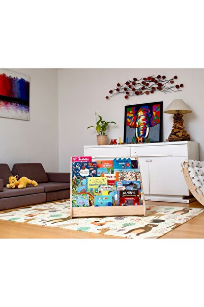 KIDOPPO Montessori Ahşap Kitaplık | Pikler Çocuk Kitaplığı | Montessori Bebek...