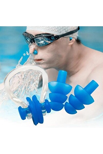 obrigado Kulak ve Burun Tıkacı Yüzücü Kulak Tıpası Yıkanabilen Temizlenebilen Silikon Kulak Burun Tıkaç Seti