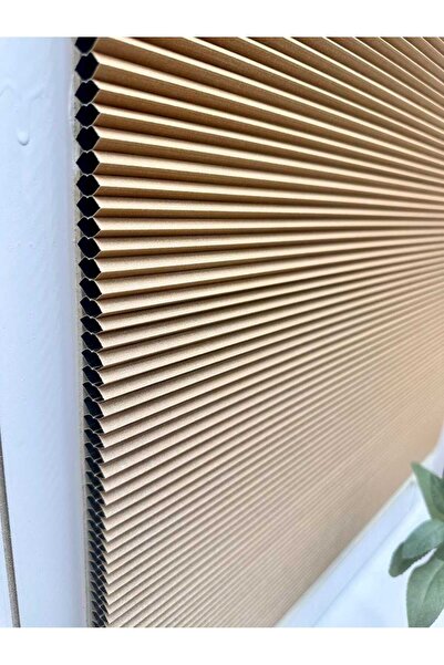 YAZAR HOME Honeycomb (BAL PETEĞİ) Kahverengi %100 Karartma Ve Isı Yalıtımlı Plise Perde