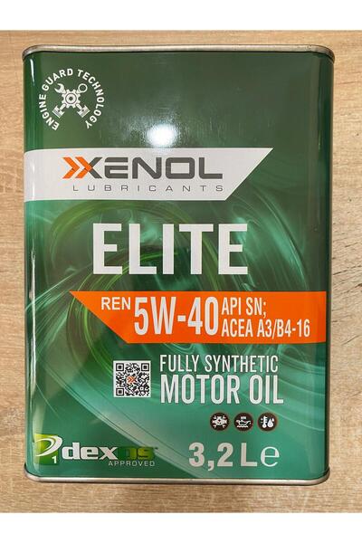 XENOL ELITE REN 5W-40 API SN;ACEA A3/B4-16 DEXOS1 TAM SENTETİK MOTOR YAĞI 3,2 LİTRE (Ü.Y.2023)