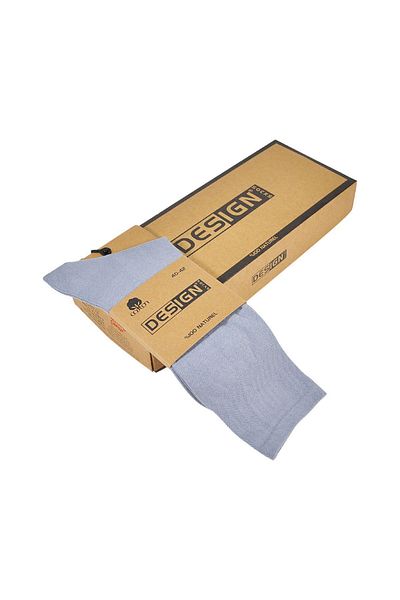 Design Socks Мъжки сиви чорапи от 100% памук (6 чифта) в специална крафт кутия - чорапи с шарки