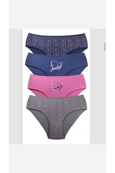 İNSPİRA High Waist Oversize Women's Cotton Panties - Pack of 4