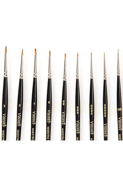 Vincent Σαμουά Χρυσών Brush 100 Σειρά - Νο: 4/0 (1 ΤΕΜ)