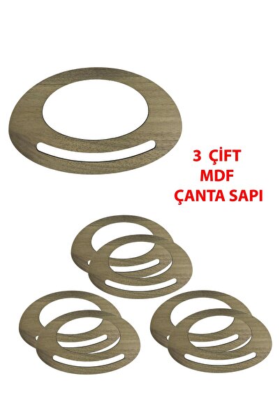 aladepo 3mm MDF hrast oval Torba - 17x10,5 cm (3 para)