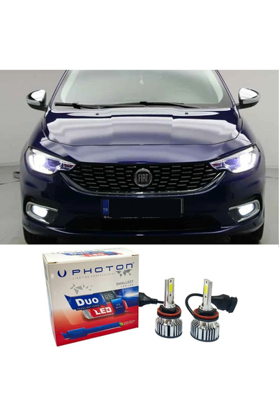 Photon Fiat Egea Led Xenon Sis Farı Ampulü H11 Duo Yeni Seri Beyaz