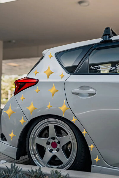 STİCKERCI BEY 4 KÖŞE YILDIZ ARAÇ KAPLAMA SETİ ARKSESUAR STİCKER