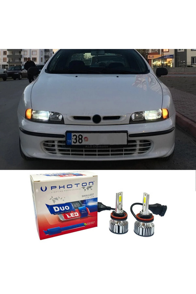 Photon Fiat Marea  Uyumlu Led Xenon Kısa Far Ampulü H1 Duo Yeni Seri Beyaz