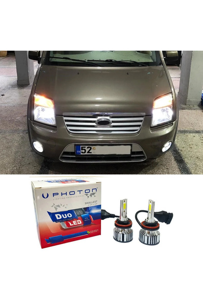 Photon Ford Connect Led Xenon Sis Farı Ampulü H11 Duo Yeni Seri Beyaz 2002-2013 Uyumlu