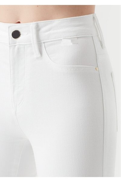 Lixera White Lycra Skinny Skinny Jeans Trousers