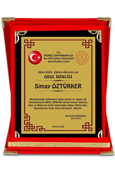 SimArt Design İlk-orta-lise Okul Birinci- Ikincisi Ödül Plaketi Trpl1019