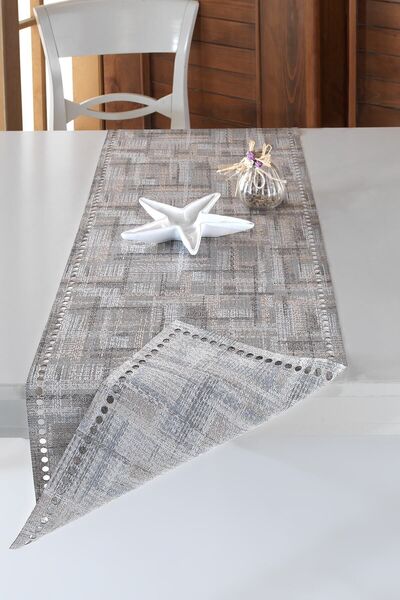 ÖZENEV Evine Özen Krem Runner Amerikan Servis Masa Örtüsü 40x140 Cm Veranda-06