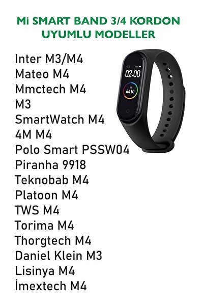 CONOCER Xiaomi Mi Band 3 Ve 4 Uyumlu [yüksek Kalite] Silikon Kordon