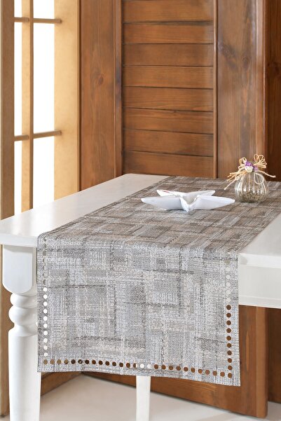 ÖZENEV Krem Runner Amerikan Servis Masa Örtüsü 40x140 Cm Veranda-06