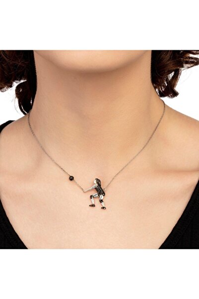 Cactus Silver Voleybol Manşet Kolye 925 Ayar Gümüş