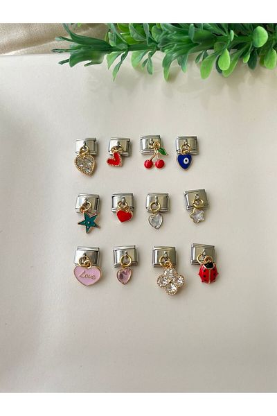 staınless steel Italian Bracelet Charm Stainless Steel Ladybug