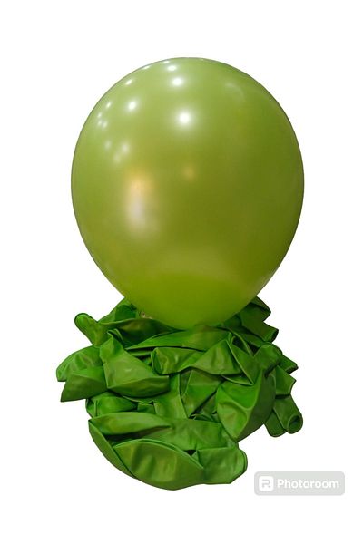 Deniz Party Store 12 Inch Pistachio Green Metallic Balloon - 10 Pieces
