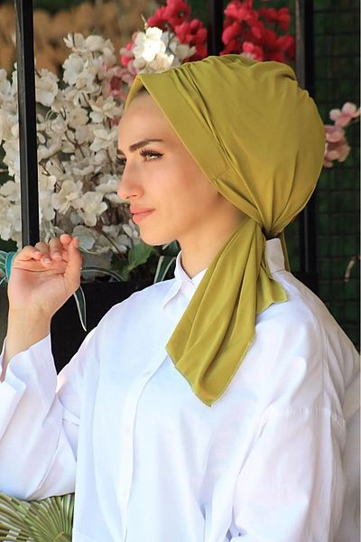 tessetür Bone diyarı Oil Green Design Bonnet
