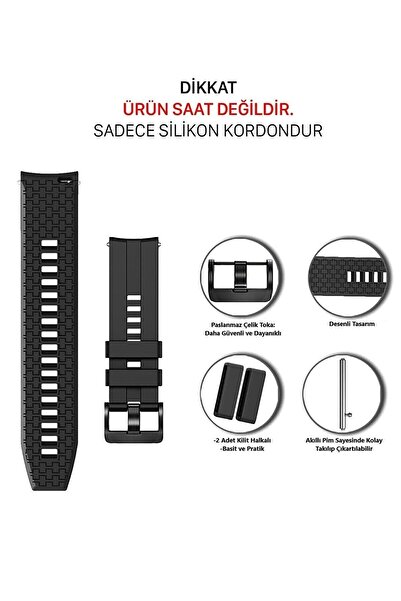 CONOCER Xiaomi Watch S1 / S1 Pro / S1 Active Compatible Soft Silicone Sports Band Strap 22mm