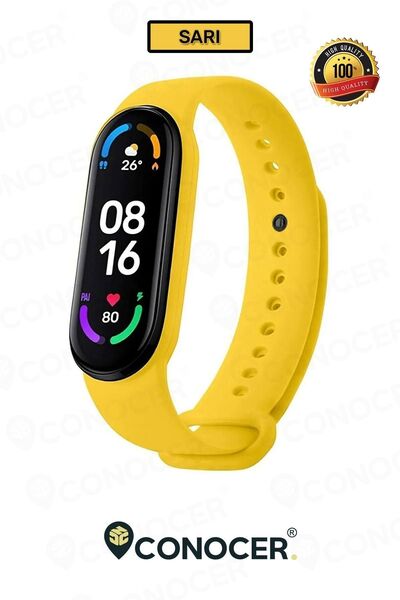 CONOCER Xiaomi Mi Band 5 Ve 6 Uyumlu Silikon Kordon