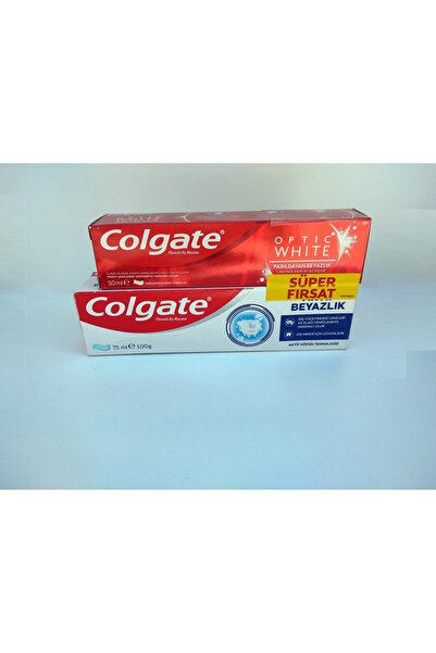 Colgate Total Profesyonel Aktif Beyazlık Macunu 75 Ml + Optic White Diş macunu 50 ml