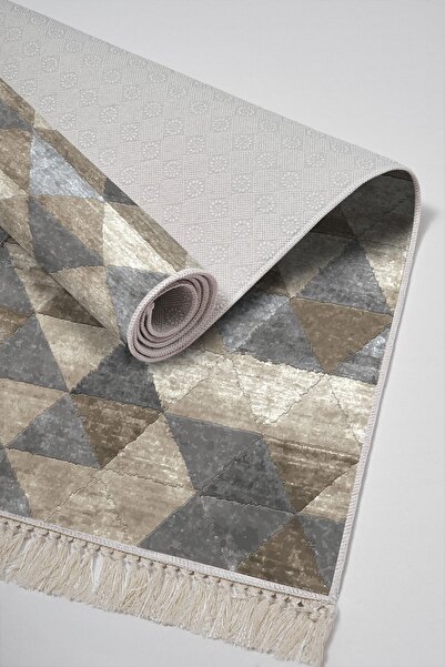 Alanur Home Eko Trend Djt 2 Piece Washable Non-Slip Base Bathroom Mat 661 Scandinavian Beige (50 X 80 - 40 X 50)