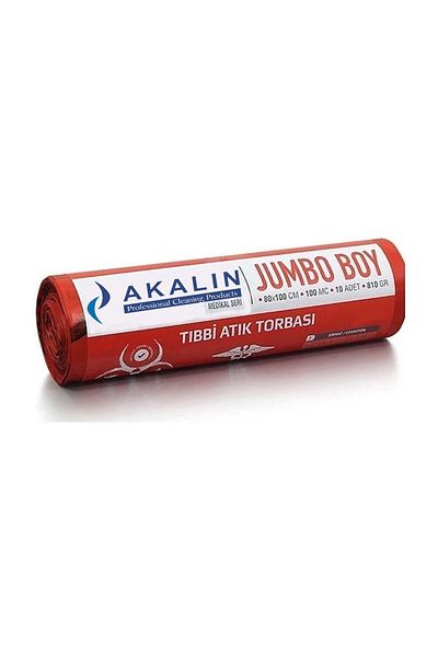 Akalın Professional Cleaning Products Akalın Jumbo Size Medical Waste Garbage Bag 80 x 110 cm 1 Roll