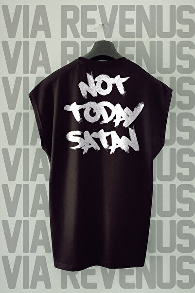 Vordevia Ne danas, Satane - Natrag Štampano Crni Sport T-shirt, Bez Rukava