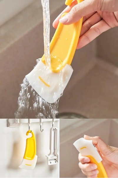 BİTERSE Silicone Tip Anti-Scratch Multi-Purpose Spatula Dirt Oil Dough Cake Scraper Kitchen Spatula