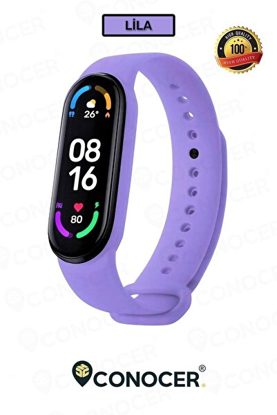 CONOCER Xiaomi Mi Band 5 Ve 6 Uyumlu [ Yüksek Kalite] Silikon Kordon Kayış