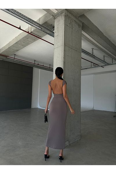 Friday Mood Back Low-cut Women's Maxi Dress