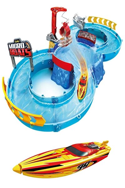 Ayver 24 Parça Oyun Su Parkuru 1 Adet Sürat Teknesi Micro Boats Yarış Pisti K...