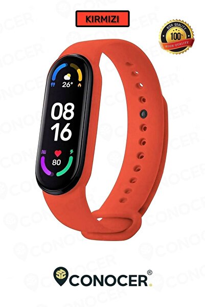 CONOCER Xiaomi Mi Band 5 Ve 6 Uyumlu [ Yüksek Kalite] Silikon Kordon Kayış