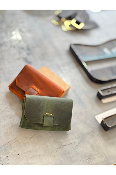 Tuvita Collection Bodrum حامل بطاقات مصنوع يدويًا من الجلد الطبيعي بنسبة 100%...